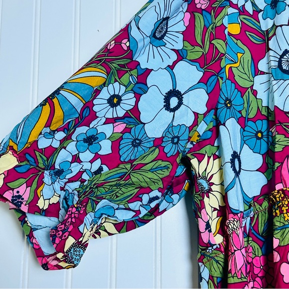 Natural Life Womens Collette Tiered Maxi Dress Floral Boho Cottage Rayon Sz XL - Picture 10 of 14